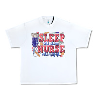White sleep all day nurse all night Urban Heavy Tee - texasbilliewilder