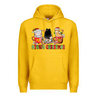 Lemon meowy christmas cats coffee cups Premium Hoodie - MaliasSmallBusiness