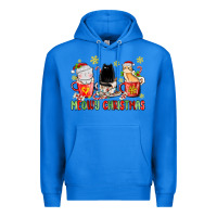 True Royal meowy christmas cats coffee cups Premium Hoodie - MaliasSmallBusiness
