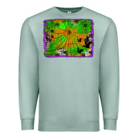 Seafoam leopard cowhide halloween background Premium Sweatshirt - Jasminsmagicworld