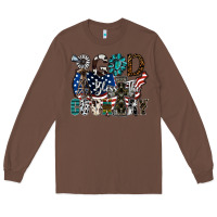 Chestnut god bless the country Long Sleeve Tee - SublimationCraftShop