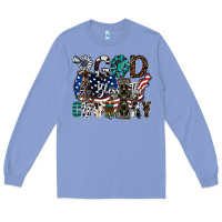 Colony Blue god bless the country Long Sleeve Tee - SublimationCraftShop