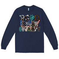 Navy god bless the country Long Sleeve Tee - SublimationCraftShop
