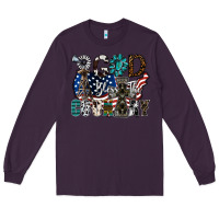 Plum god bless the country Long Sleeve Tee - SublimationCraftShop