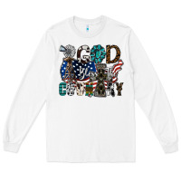 White god bless the country Long Sleeve Tee - SublimationCraftShop
