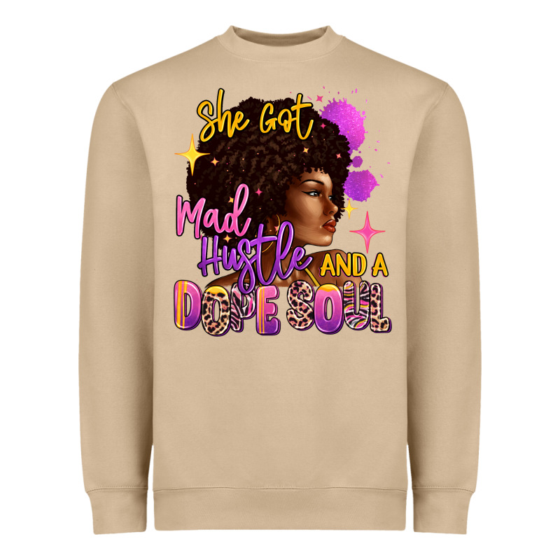 She Got Mad Hustle And A Dope Soul Heavyweight Sweatshirt by RanaPortraitStore | Teevron