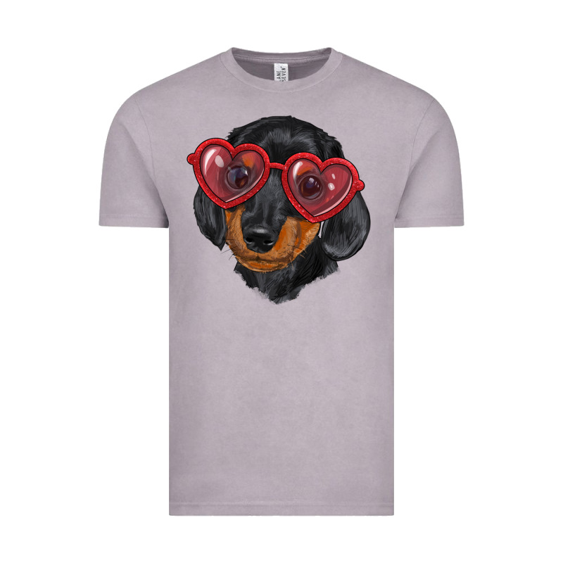 Dachshund With Love Glasses Vintage Tee by RanaPortraitStore | Teevron