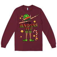 Burgundy im the badass elf Long Sleeve Tee - FaDigitalArtStudio