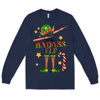 Navy im the badass elf Long Sleeve Tee - FaDigitalArtStudio