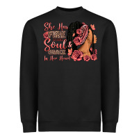 Black She has fire in her soul afro woman Heavyweight Sweatshirt - RanaPortraitStore