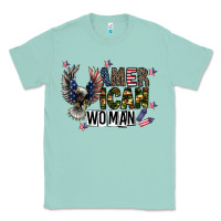 Seafoam american woman Classic Tee - CowhideDigitalArt