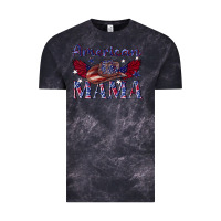 Cloud Black American mama with cowboy Vintage Tee - texasbilliewilder