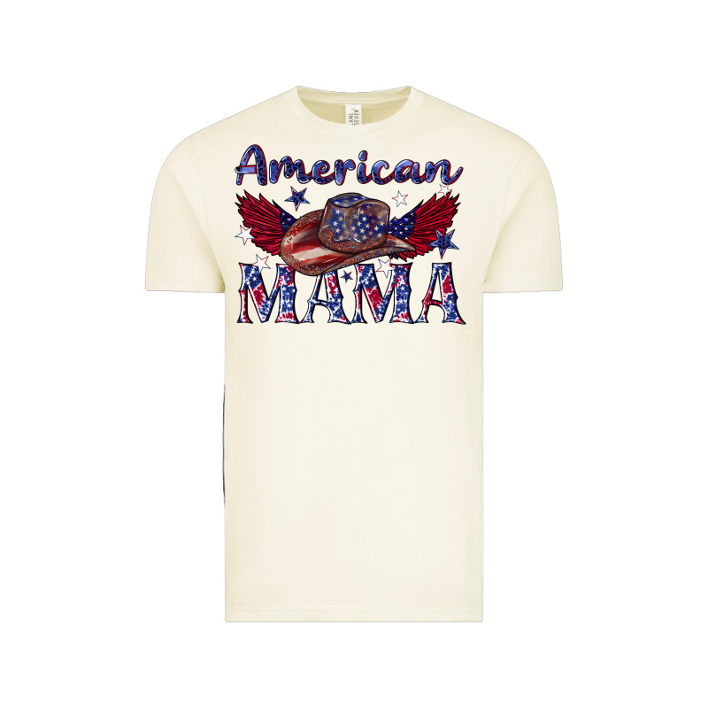 American Mama With Cowboy Vintage Tee by texasbilliewilder | Teevron