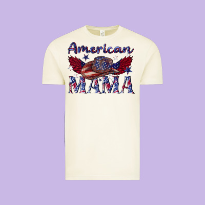 Vintage Tee American mama with cowboy
