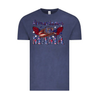 Vintage Denim American mama with cowboy Vintage Tee - texasbilliewilder