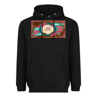 Black preview western pink flovers leopard serape   license plate template Heavyweight Hoodie - BarkalooDesign