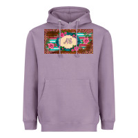 Lavender preview western pink flovers leopard serape   license plate template Heavyweight Hoodie - BarkalooDesign