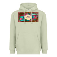 Matcha preview western pink flovers leopard serape   license plate template Heavyweight Hoodie - BarkalooDesign