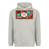 Moon Dust preview western pink flovers leopard serape   license plate template Heavyweight Hoodie - BarkalooDesign