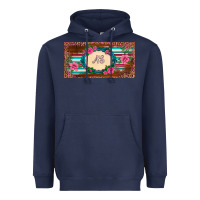 Navy preview western pink flovers leopard serape   license plate template Heavyweight Hoodie - BarkalooDesign