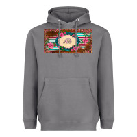 Storm preview western pink flovers leopard serape   license plate template Heavyweight Hoodie - BarkalooDesign