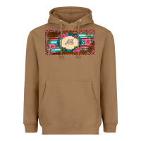 Toasted Coconut preview western pink flovers leopard serape   license plate template Heavyweight Hoodie - BarkalooDesign