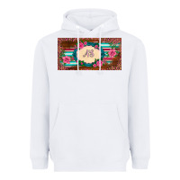 White preview western pink flovers leopard serape   license plate template Heavyweight Hoodie - BarkalooDesign