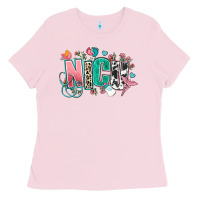 Bubblegum Pink nicu Ladies Tee - AdoDesignShop