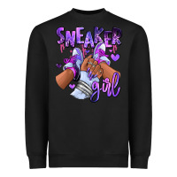 Black Purple galaxy sneaker girl Heavyweight Sweatshirt - RanaPortraitStore