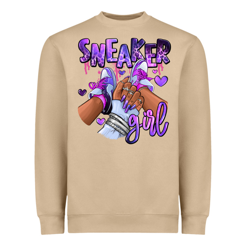 Purple Galaxy Sneaker Girl Heavyweight Sweatshirt by RanaPortraitStore | Teevron