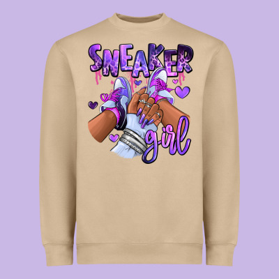 Heavyweight Sweatshirt Purple galaxy sneaker girl
