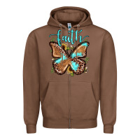 Chestnut faith leopard butterfly Zipper Hoodie - JahusDesignShop