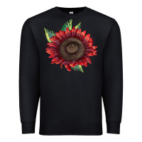 Black procut red sunflower Premium Sweatshirt - LillyAllenDesigns