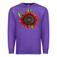 Purple procut red sunflower Premium Sweatshirt - LillyAllenDesigns