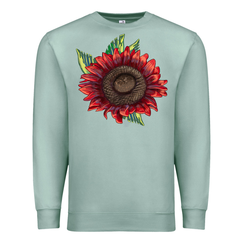 Procut Red Sunflower Premium Sweatshirt by LillyAllenDesigns | Teevron
