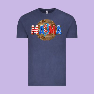 Vintage Tee American mama with lightning bolt