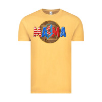 Vintage Mustard American mama with lightning bolt Vintage Tee - texasbilliewilder