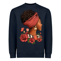 Navy She who kneels before god can stand before anyone Heavyweight Sweatshirt - RanaPortraitStore