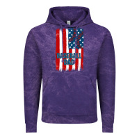 Cloud Purple baseball dad american flag Vintage Hoodie - JahusDesignShop