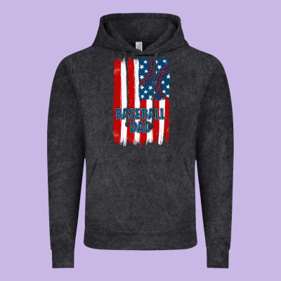 Baseball Dad American Flag Vintage Hoodie Designed By Jahusdesignshop