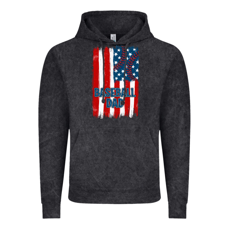 Baseball Dad American Flag Vintage Hoodie by JahusDesignShop | Teevron