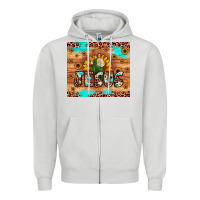 Dove Grey jesus san judas Zipper Hoodie - JahusDesignShop