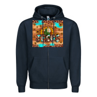 Navy jesus san judas Zipper Hoodie - JahusDesignShop