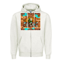 Oatmeal Heather jesus san judas Zipper Hoodie - JahusDesignShop