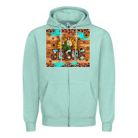 Seafoam jesus san judas Zipper Hoodie - JahusDesignShop