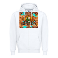 White jesus san judas Zipper Hoodie - JahusDesignShop