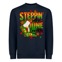 Navy Steppin' into Juneteenth Heavyweight Sweatshirt - RanaPortraitStore