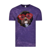 Cloud Purple havanese dog with love glasses Vintage Tee - RanaPortraitStore