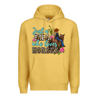 Antique Gold just a girl who loves horses Premium Hoodie - MaliasSmallBusiness