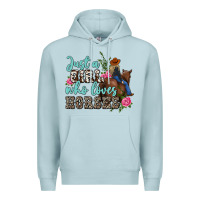 Blue Mist just a girl who loves horses Premium Hoodie - MaliasSmallBusiness